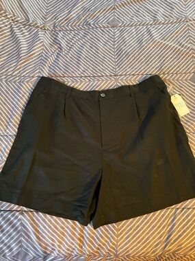Time and Tru Black High-Rise Tailored Shorts